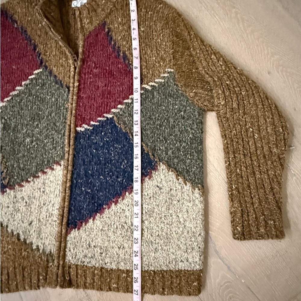 Vintage Cardigan full zip Dressbarn chunky Sweater size 14-16 - Picture 5 of 7